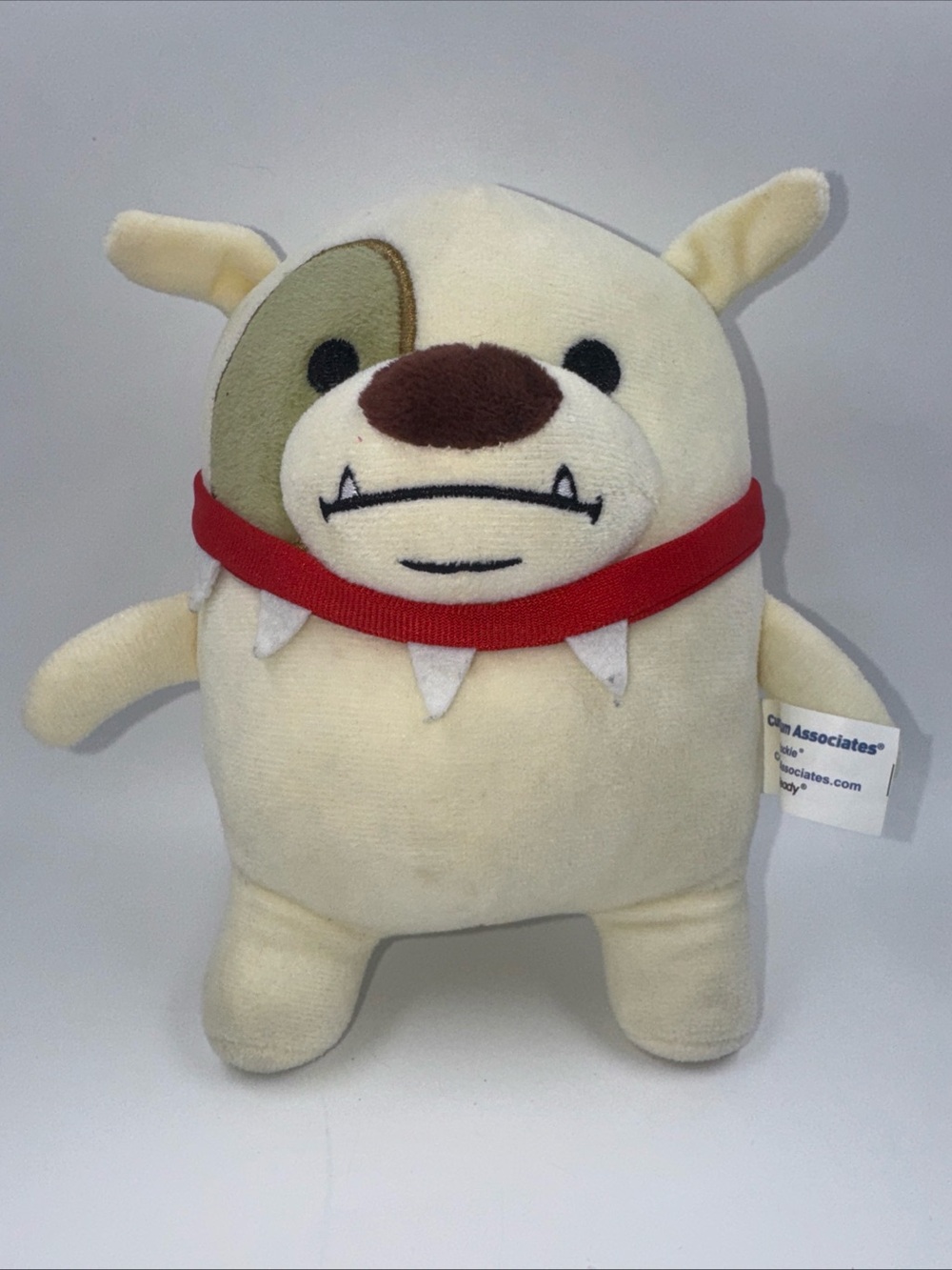 iReady Curriculum Associates Rockie Cream Puppy Dog 7” Plush w/ Red Collar Ivory